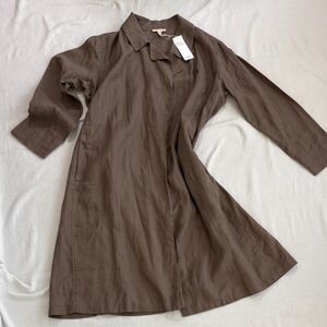 Eileen Fisher Taupe Linen Jacket